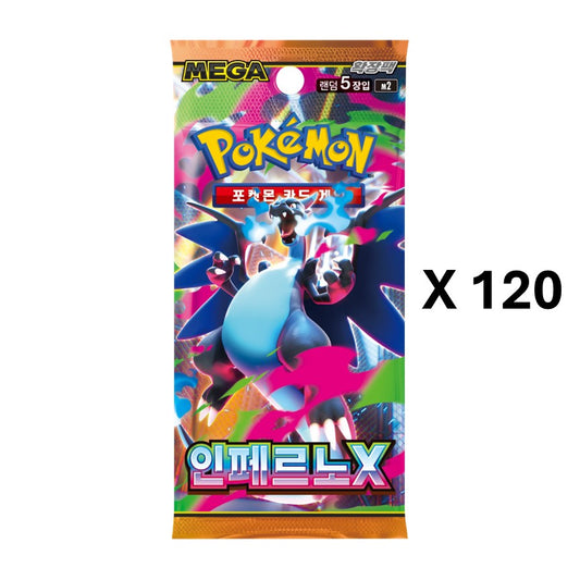 Pokemon TCG MEGA: Inferno X 120 Packs (Korean Edition)