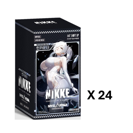 Nivel Arena Goddess of Victory NIKKE BT01 Encounter Booster Box (1 Case = 24 Boxes / Korean Edition)