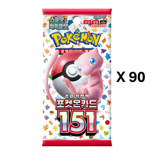 Pokemon TCG Scarlet & Violet Enhanced Expansion Pack: Pokemon Card 151 - 90 Pack Bundle (Korean Edition)